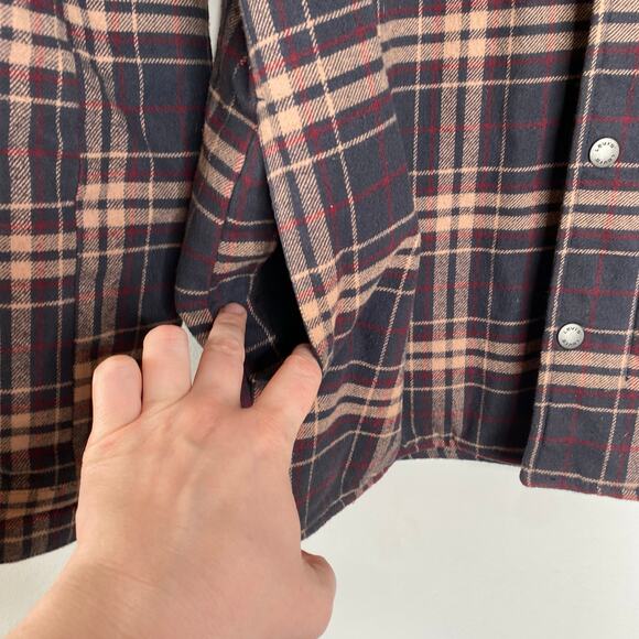 LEVIS Men’s Plaid Flannel Shacket Zip Snap Closure Lined Size Medium - Picture 5 of 11
